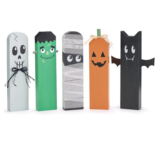 Wood Post Halloween Characters Assorted