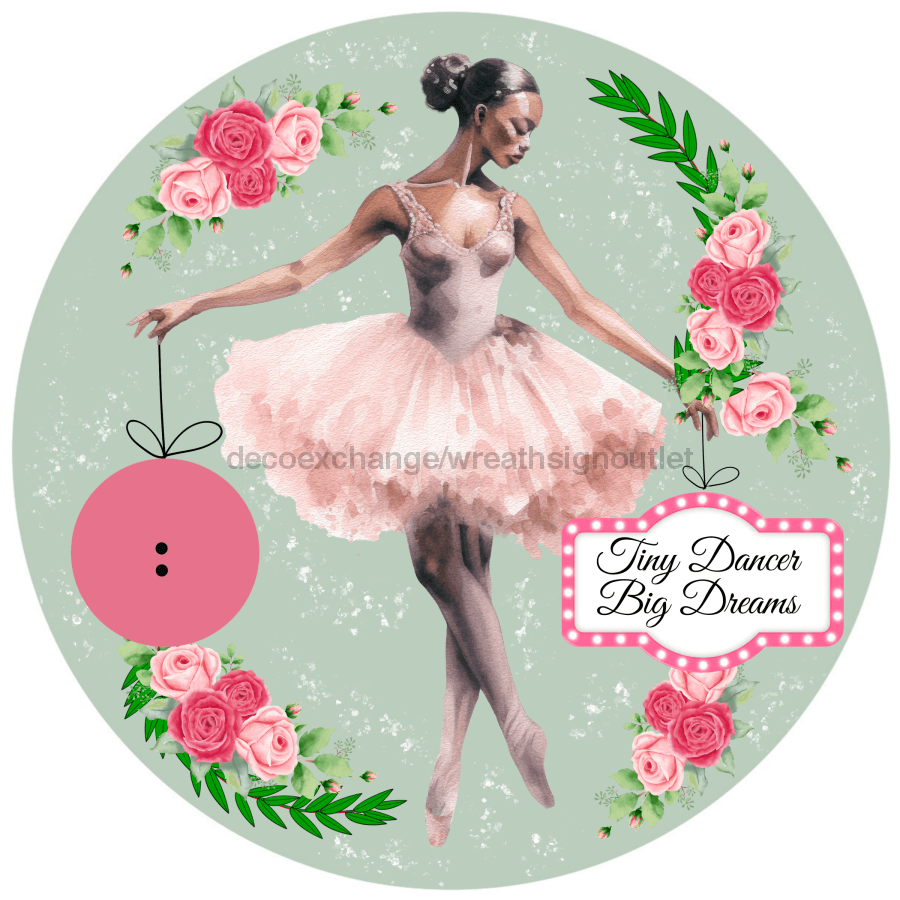 Bow Backer, Ballerina Bow Backer, wood sign, BB-W-0057, 13" wreath sign