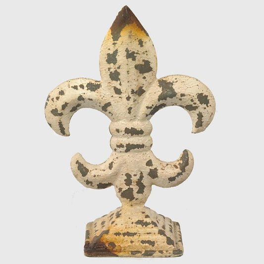 White Rusty Fleur De Lis (Small)