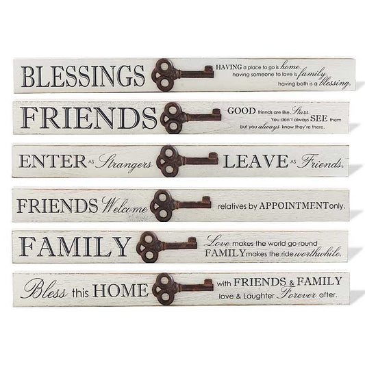 Long Bar Tabletop Signs with Key Accents