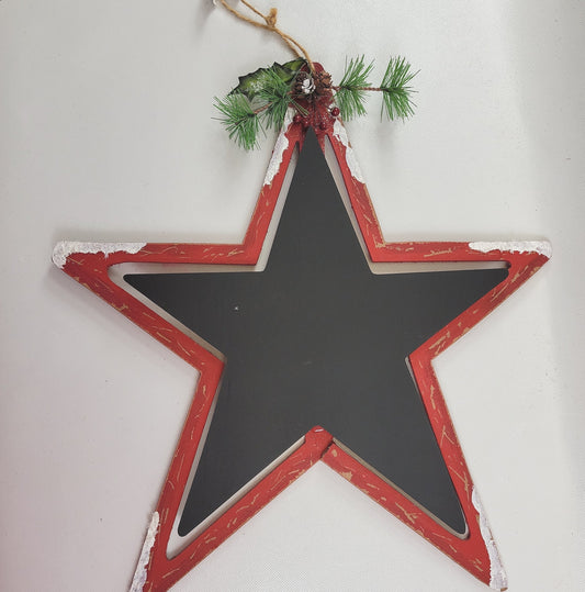 Snow Kissed Christmas Chalkboard Star