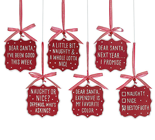 Dear Santa Message Ornaments