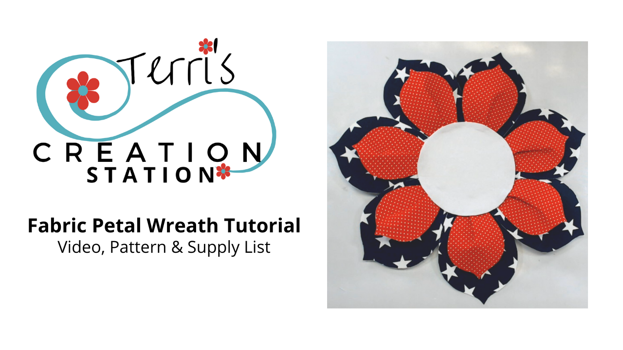 Fabric Petal Wreath Tutorial