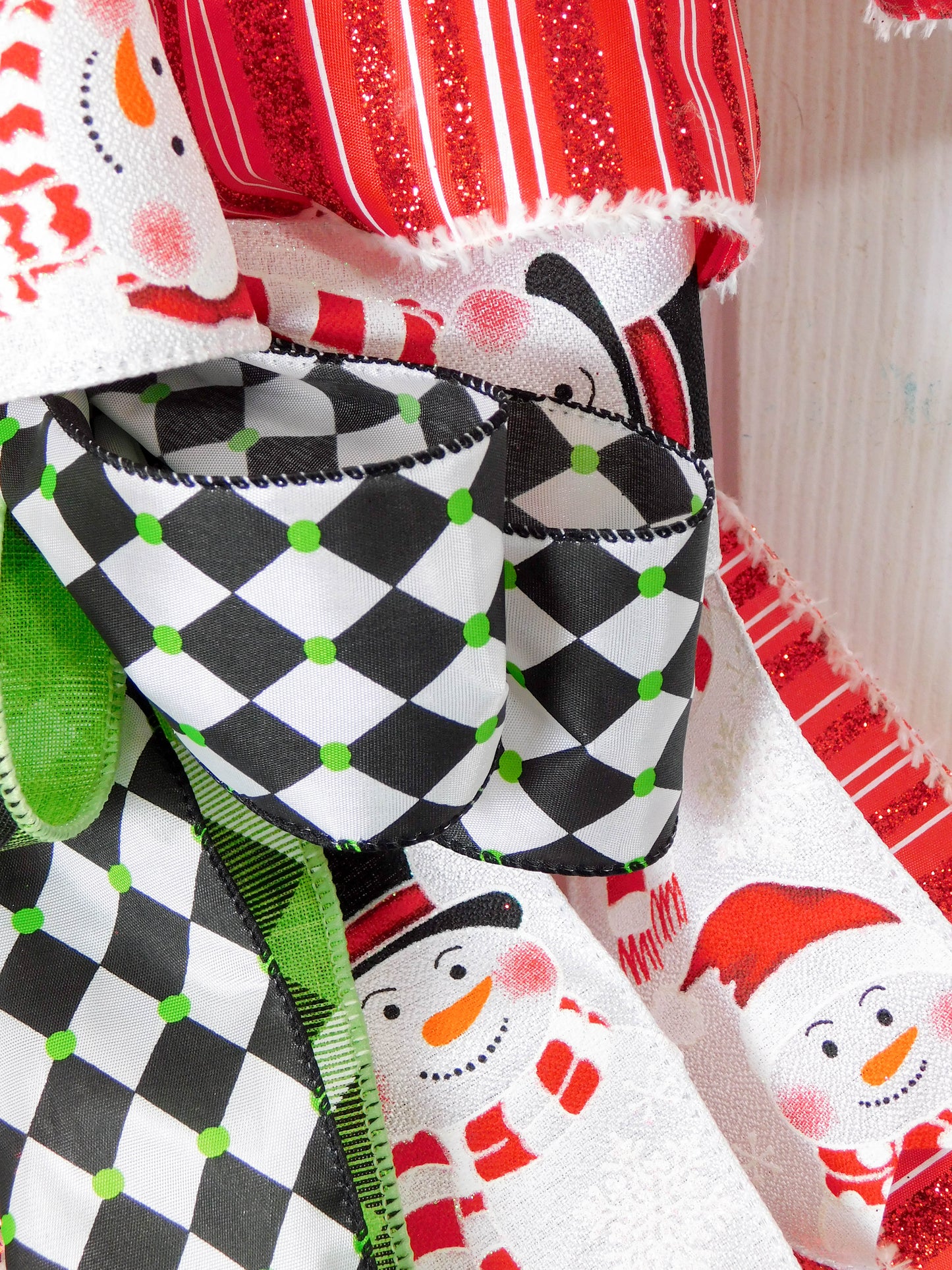 Candy Cane Snowman Hanger