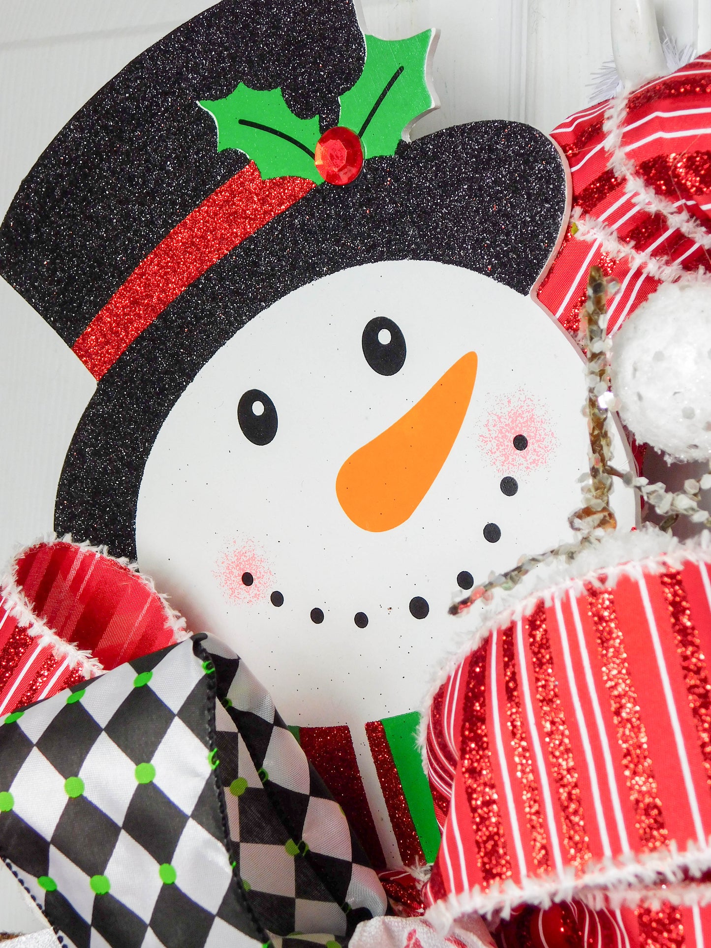 Candy Cane Snowman Hanger