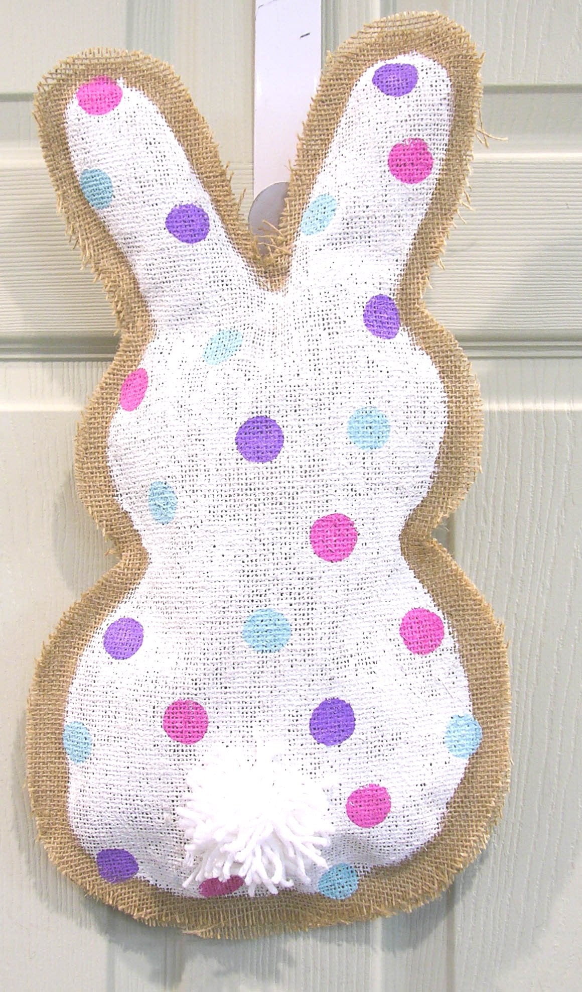 Burlap Painted Bunny Hanger