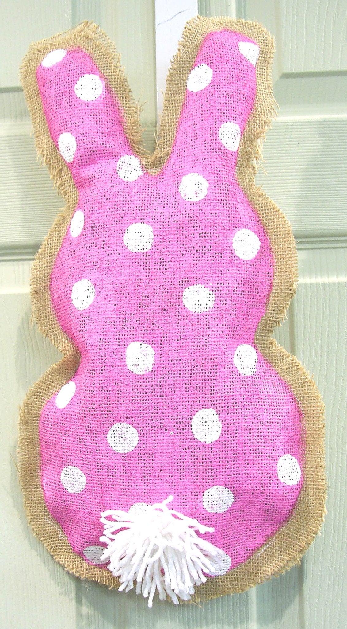 Burlap Painted Bunny Hanger