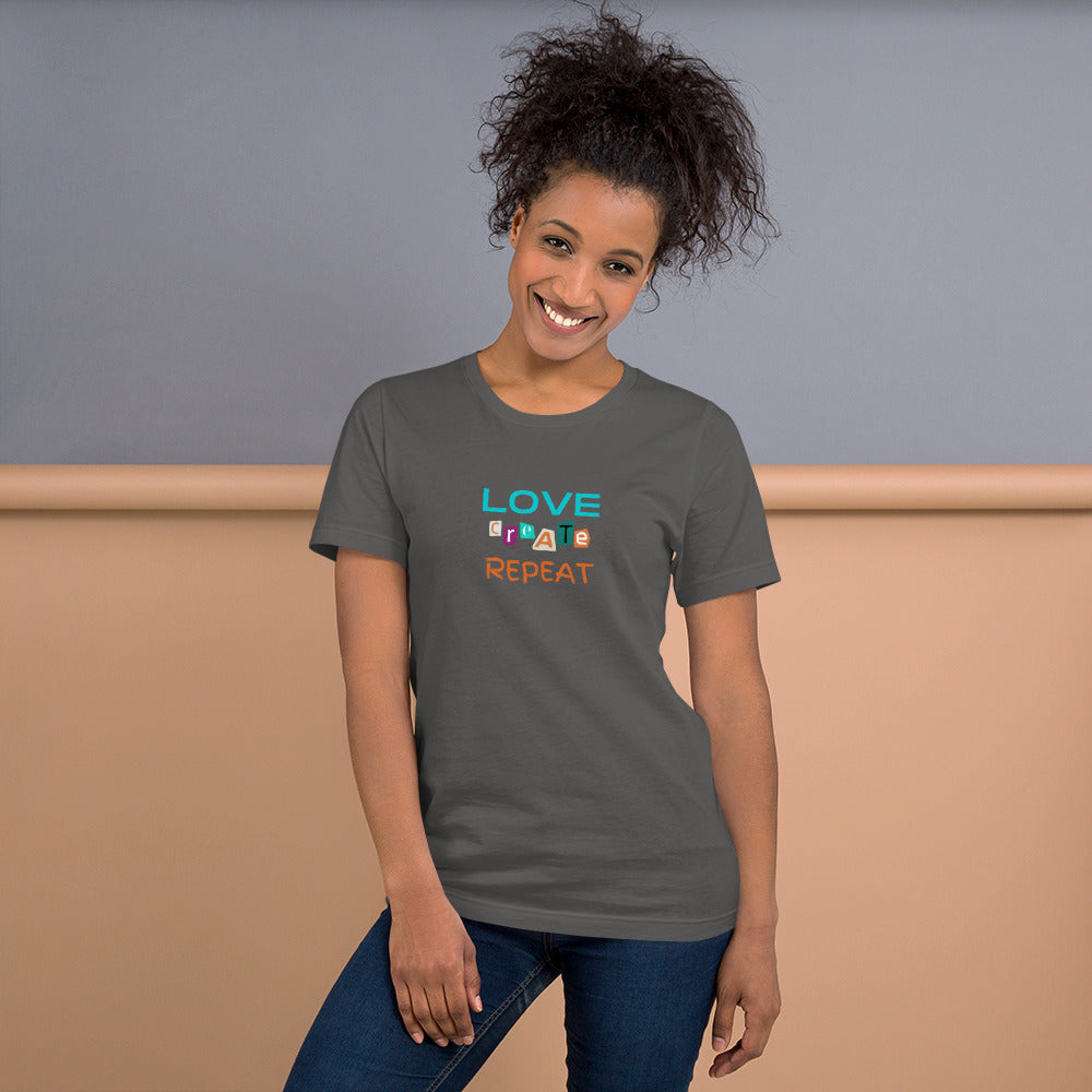 Love Create Repeat Unisex t-shirt