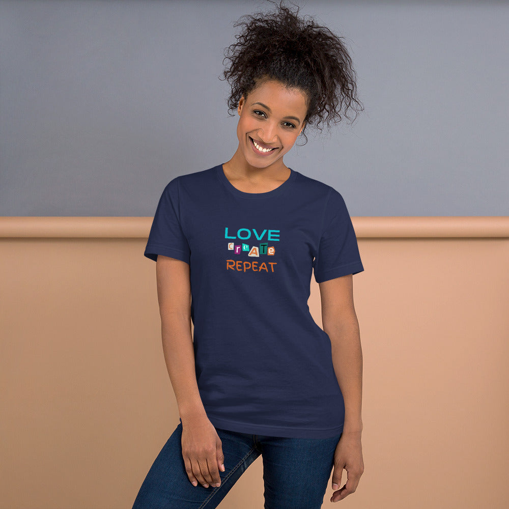 Love Create Repeat Unisex t-shirt